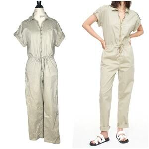 Pistola | Women | Jordan Pistachio Short Sleeve Zip Up Jumpsuit | Size Large